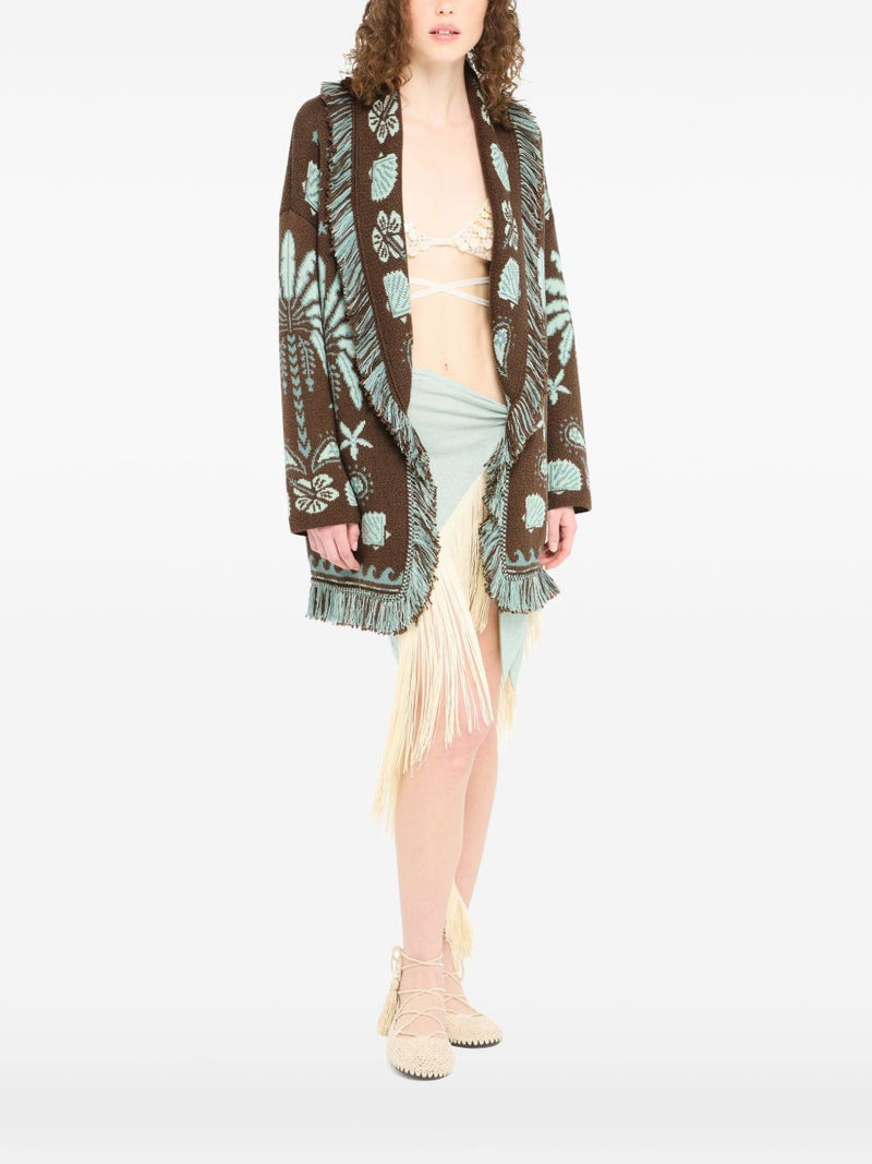 Alanui Alanui Echoes Of The Island wool and cotton cardigan