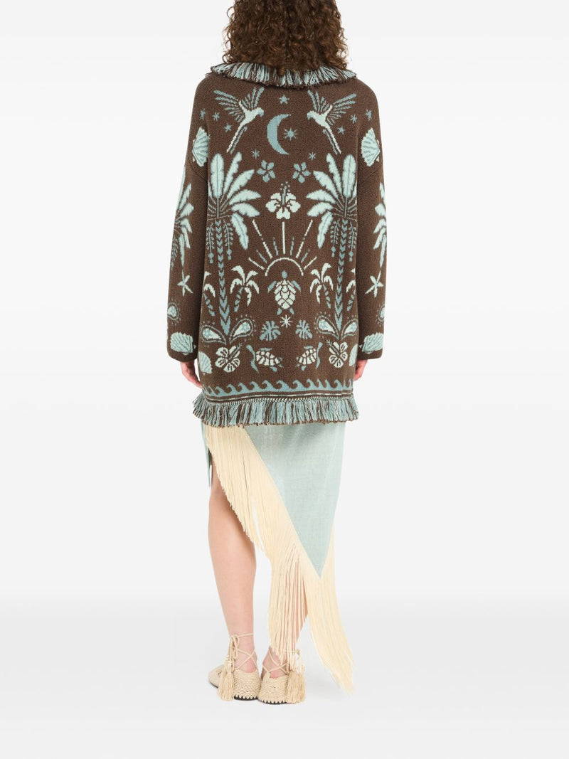 Alanui Alanui Echoes Of The Island wool and cotton cardigan