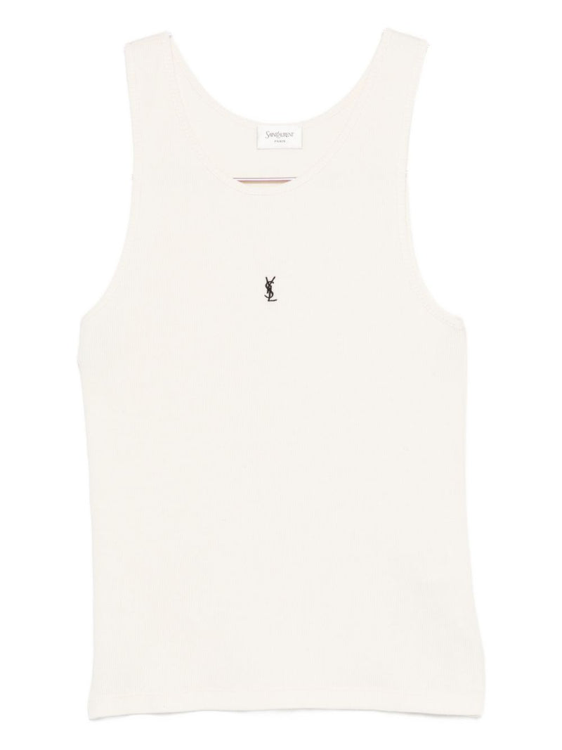 Saint Laurent Logo cotton tank top | Urbalenti™ NYC