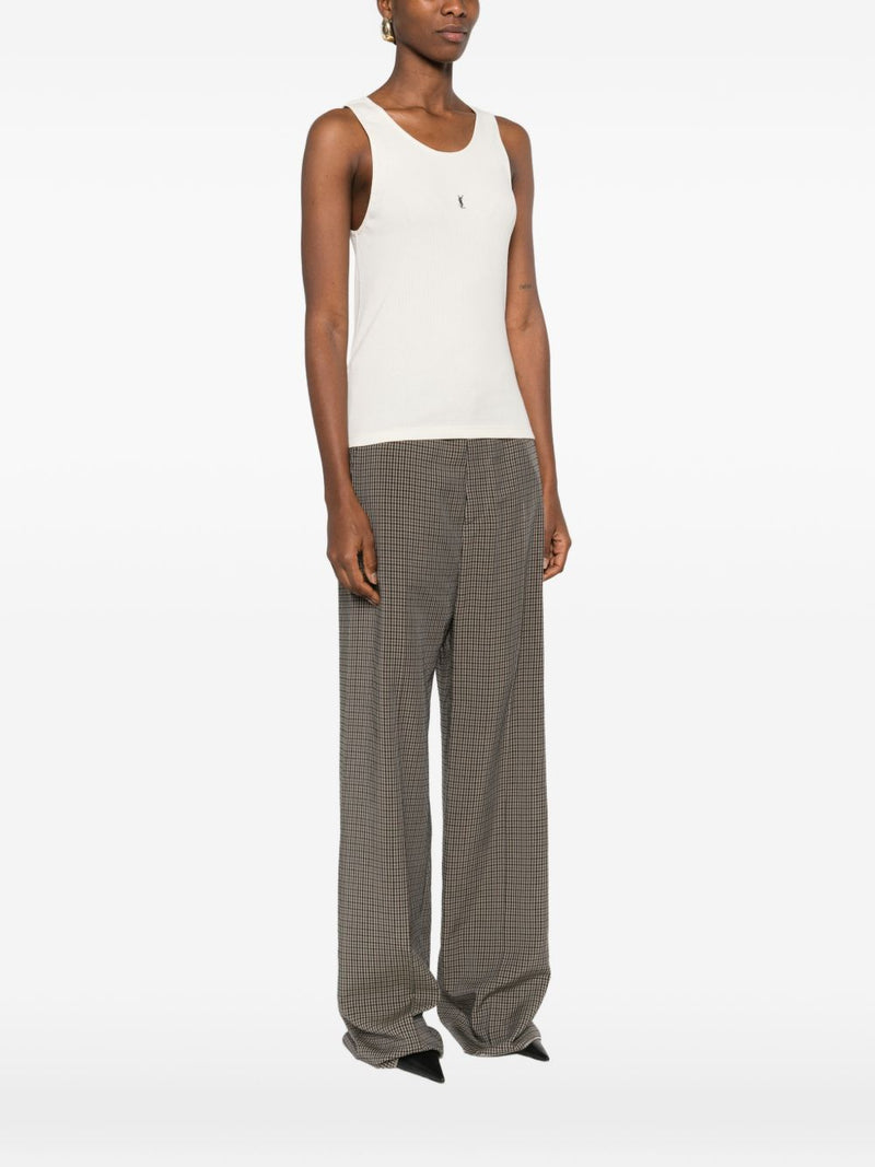 Saint Laurent Logo cotton tank top | Urbalenti™ NYC