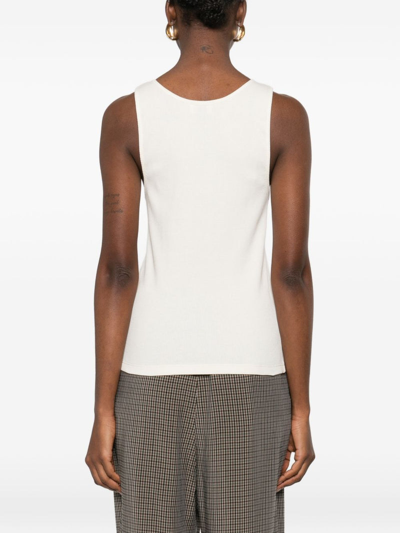 Saint Laurent Logo cotton tank top | Urbalenti™ NYC
