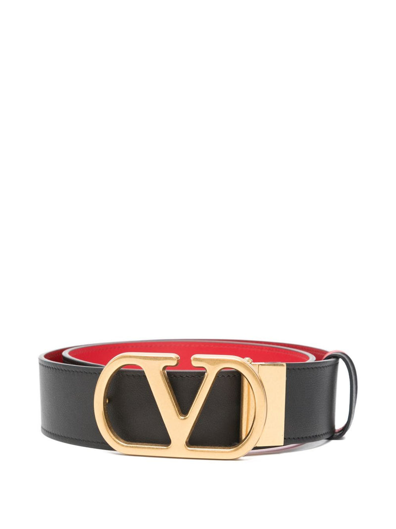 Valentino Garavani Valentino Garavani-Reversible Vlogo Signature Belt In Glossy Calfskin 40 Mm