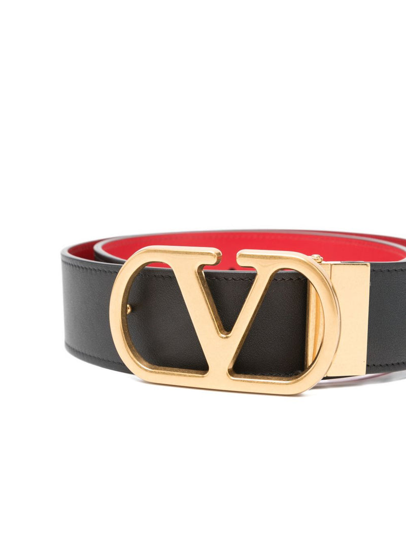 Valentino Garavani Valentino Garavani-Reversible Vlogo Signature Belt In Glossy Calfskin 40 Mm