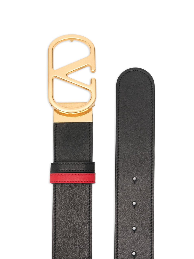 Valentino Garavani Valentino Garavani-Reversible Vlogo Signature Belt In Glossy Calfskin 40 Mm
