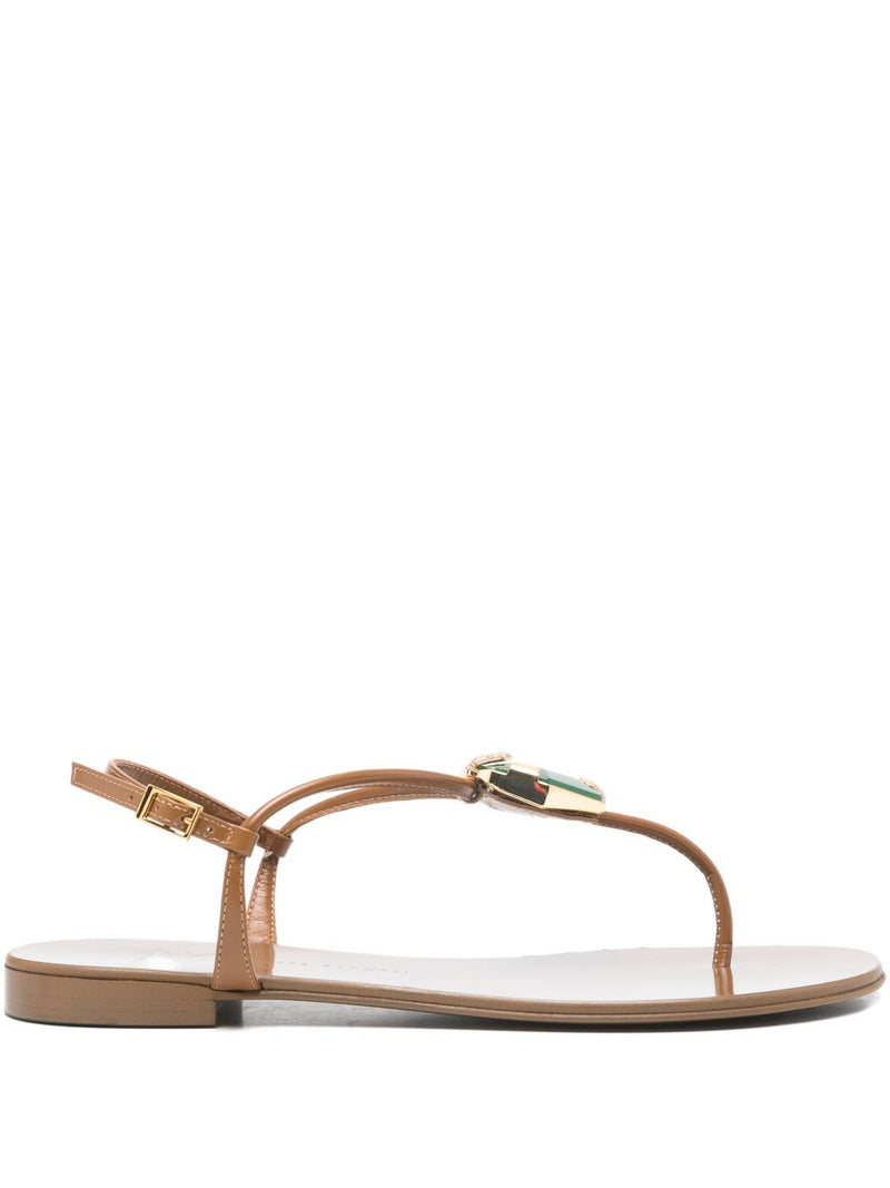 Giuseppe Zanotti Atlantide buckle-embellished thong san... | Urbalenti™ NYC