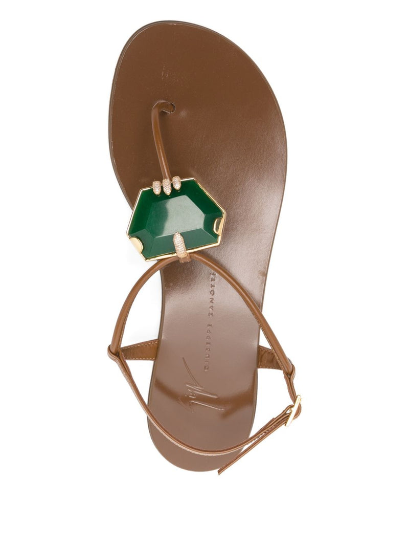 Giuseppe Zanotti Atlantide buckle-embellished thong san... | Urbalenti™ NYC