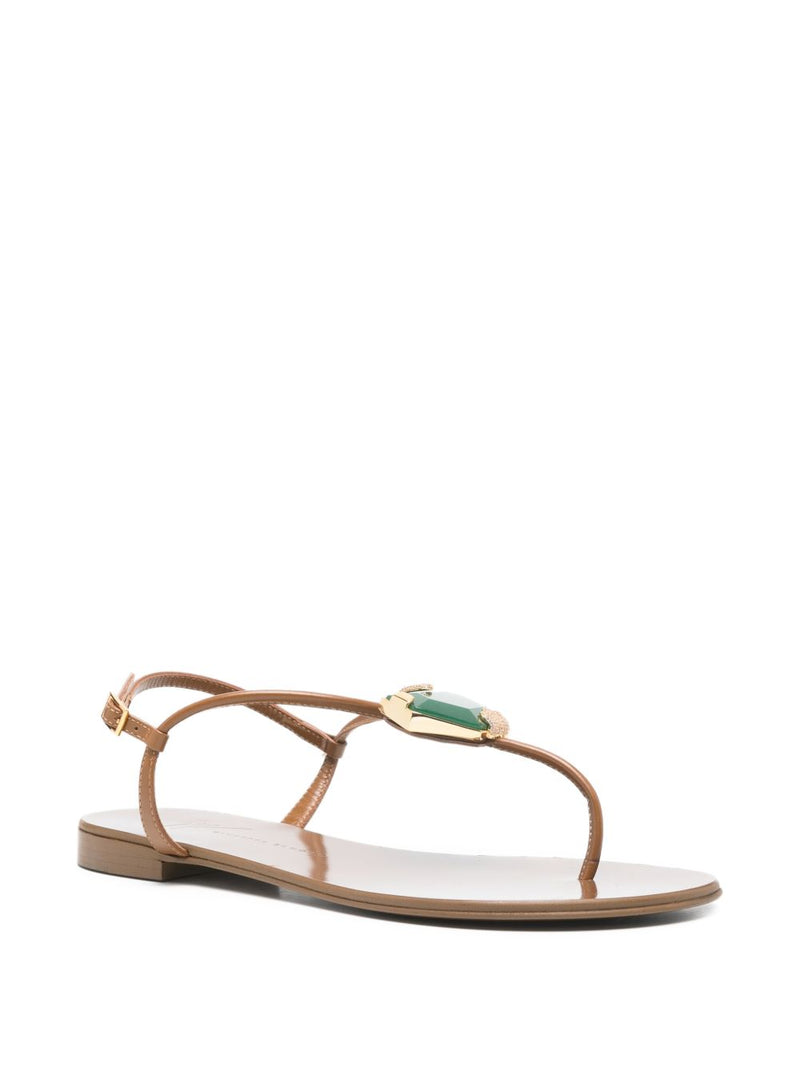 Giuseppe Zanotti Atlantide buckle-embellished thong san... | Urbalenti™ NYC