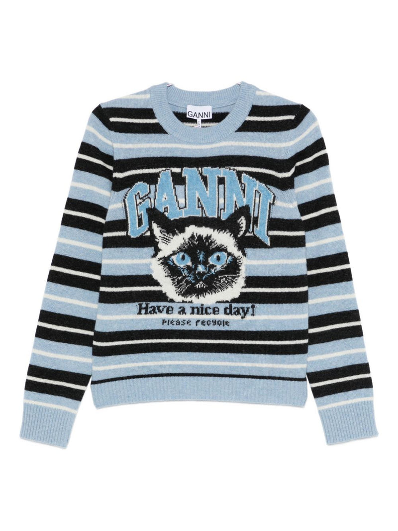 Ganni Ganni Wool crewneck sweater