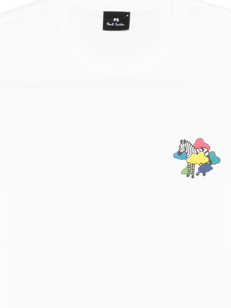 PS By Paul Smith Ps By Paul Smith Zebra organic cotton t-shirt