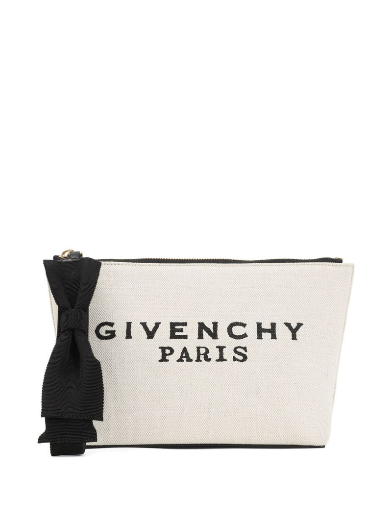 Givenchy Pouch In Canvas With Bow | Urbalenti™ NYC