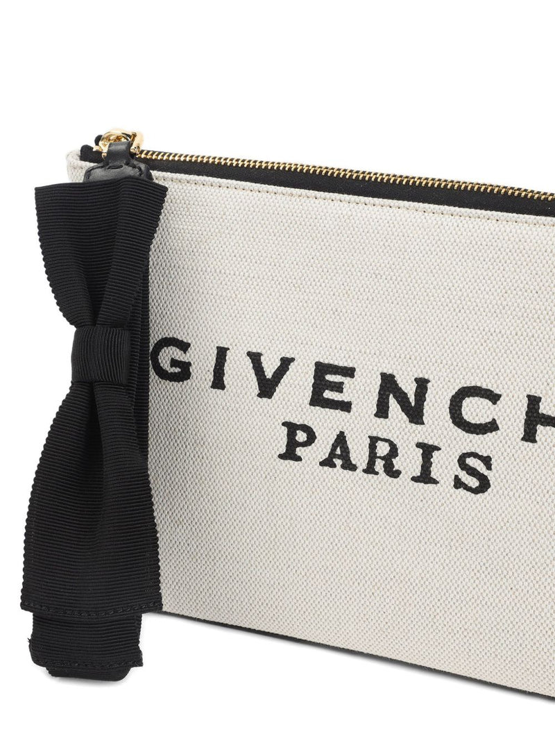 Givenchy Pouch In Canvas With Bow | Urbalenti™ NYC