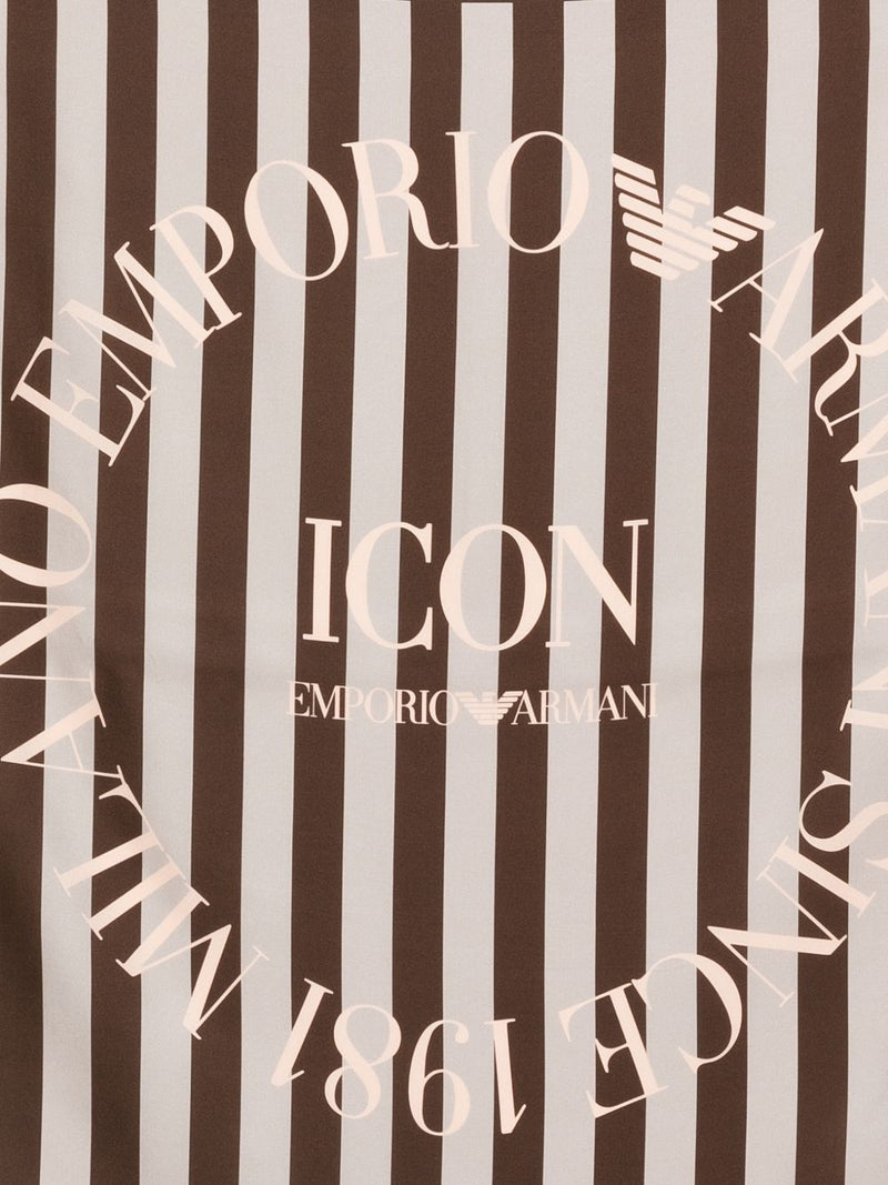 Emporio Armani Emporio Armani Icon Print Pure Silk Foulard