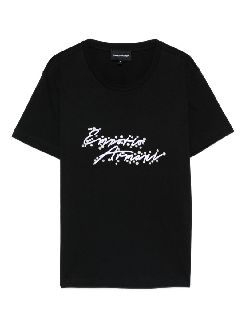 Emporio Armani Logo cotton t-shirt | Urbalenti™ NYC