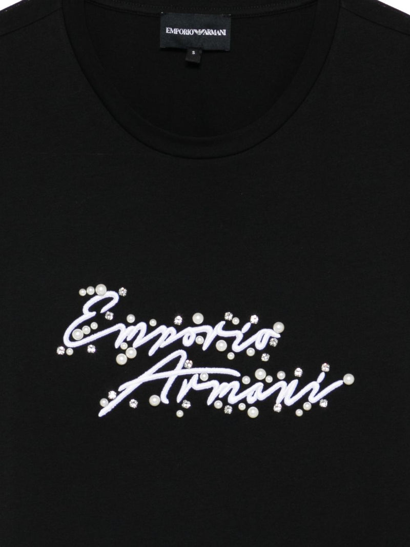 Emporio Armani Logo cotton t-shirt | Urbalenti™ NYC