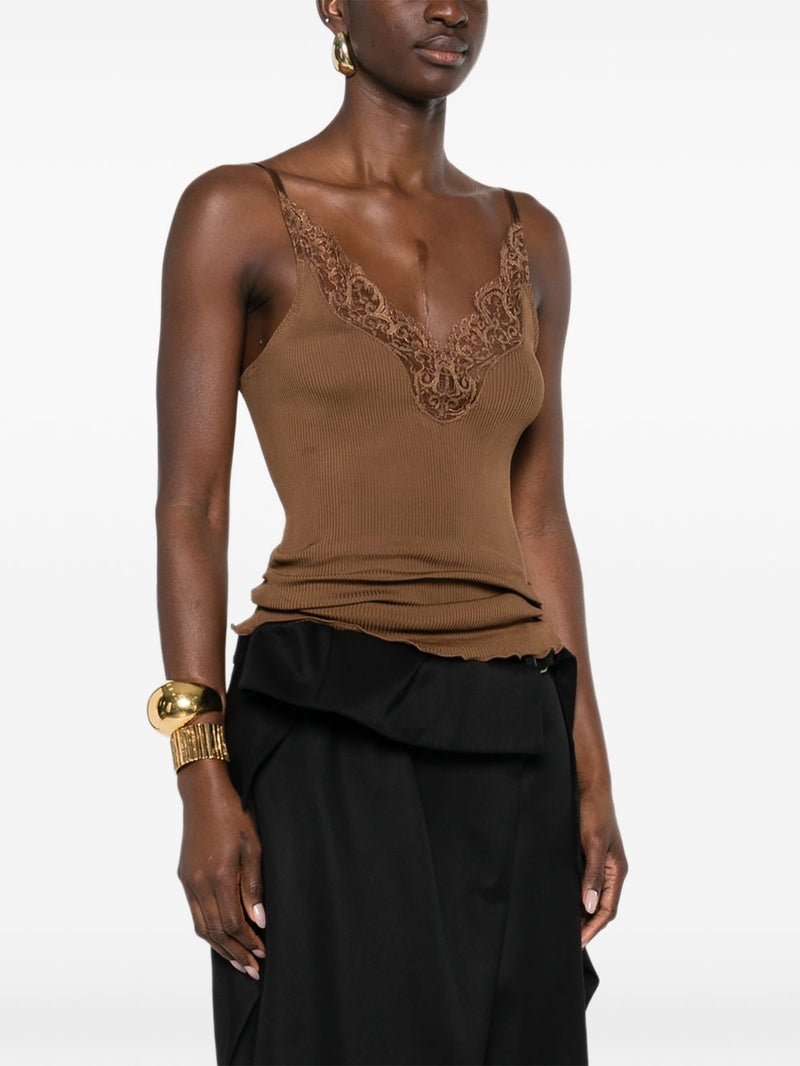Saint Laurent V-neck spaghetti straps adjustable straps La... | Urbalenti™ NYC
