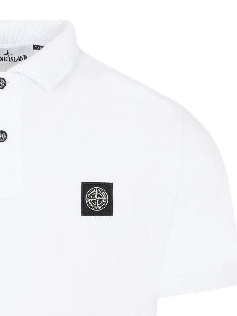 Stone Island Logo cotton polo shirt | Urbalenti™ NYC