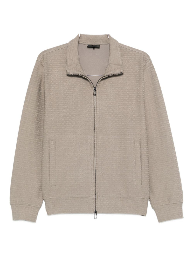 Emporio Armani Cotton blend zipped sweatshirt | Urbalenti™ NYC