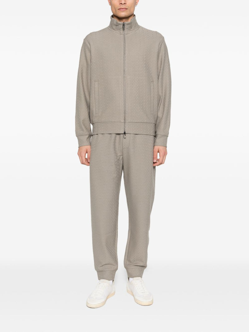 Emporio Armani Cotton blend zipped sweatshirt | Urbalenti™ NYC