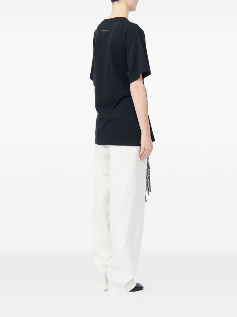 MM6 Maison Margiela Gloves-detail cotton t-shirt | U... | Urbalenti™ NYC