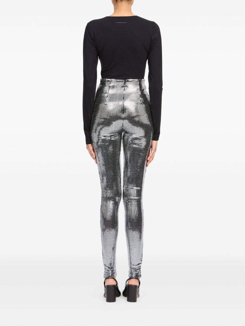 MM6 Maison Margiela Metallized leggings | Urbalenti™ NYC