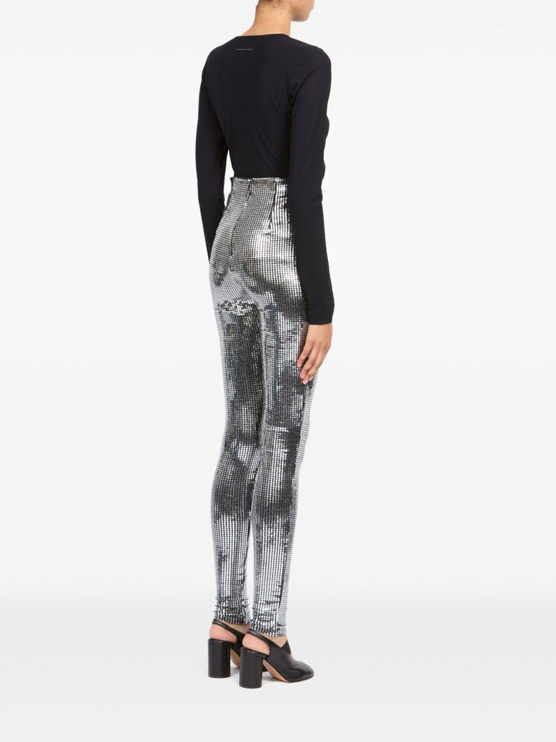 MM6 Maison Margiela Metallized leggings | Urbalenti™ NYC
