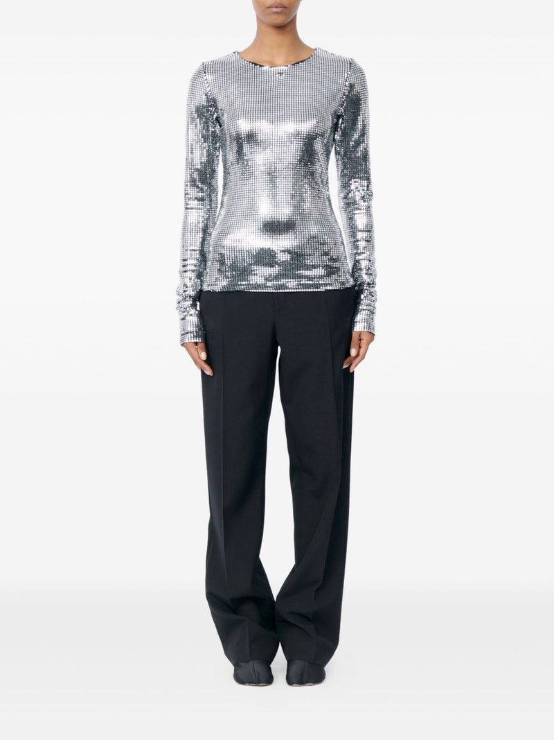 MM6 Maison Margiela Metallized top | Urbalenti™ NYC