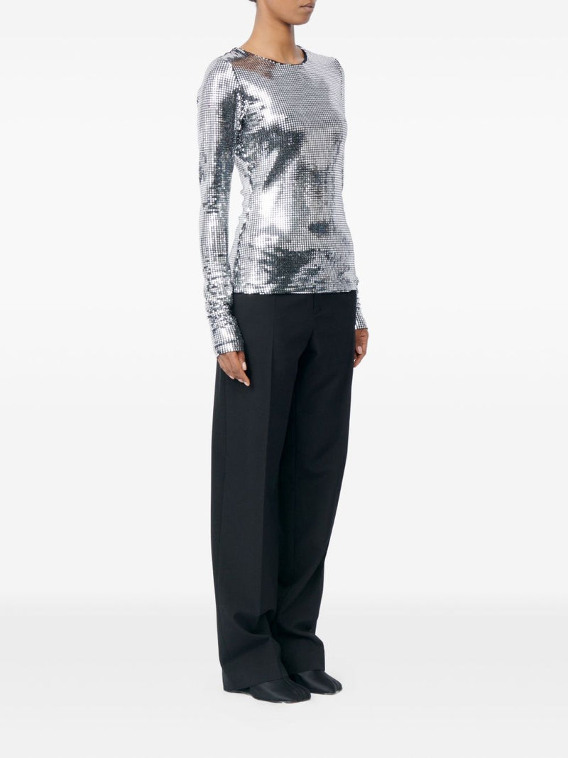 MM6 Maison Margiela Metallized top | Urbalenti™ NYC