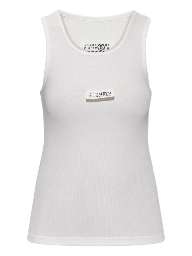 MM6 Maison Margiela Logo cotton tank top Variant 1 |... | Urbalenti™ NYC