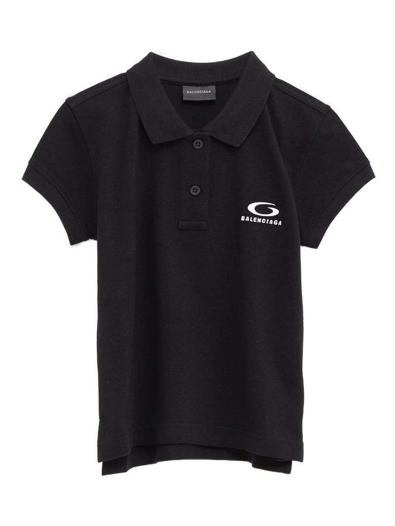 Balenciaga logo-embroidered polo shirt | Urbalenti™ NYC