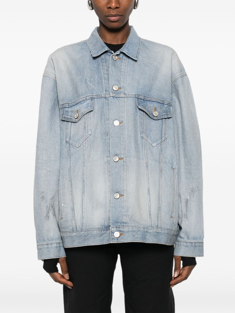 Balenciaga oversized denim cotton jacket | Urbalenti™ NYC