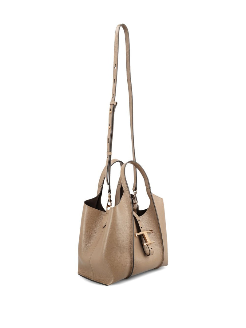 Tod'S Tod'S T Timeless Mini Leather Shopping Bag