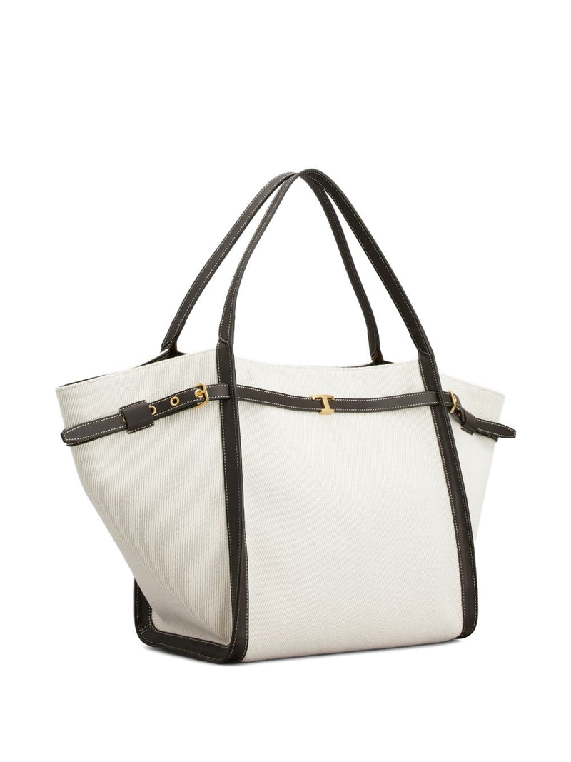 Tod'S Shopping Bag In Canvas And Leather Medium | Urbalenti | Urbalenti™... | Urbalenti™ NYC