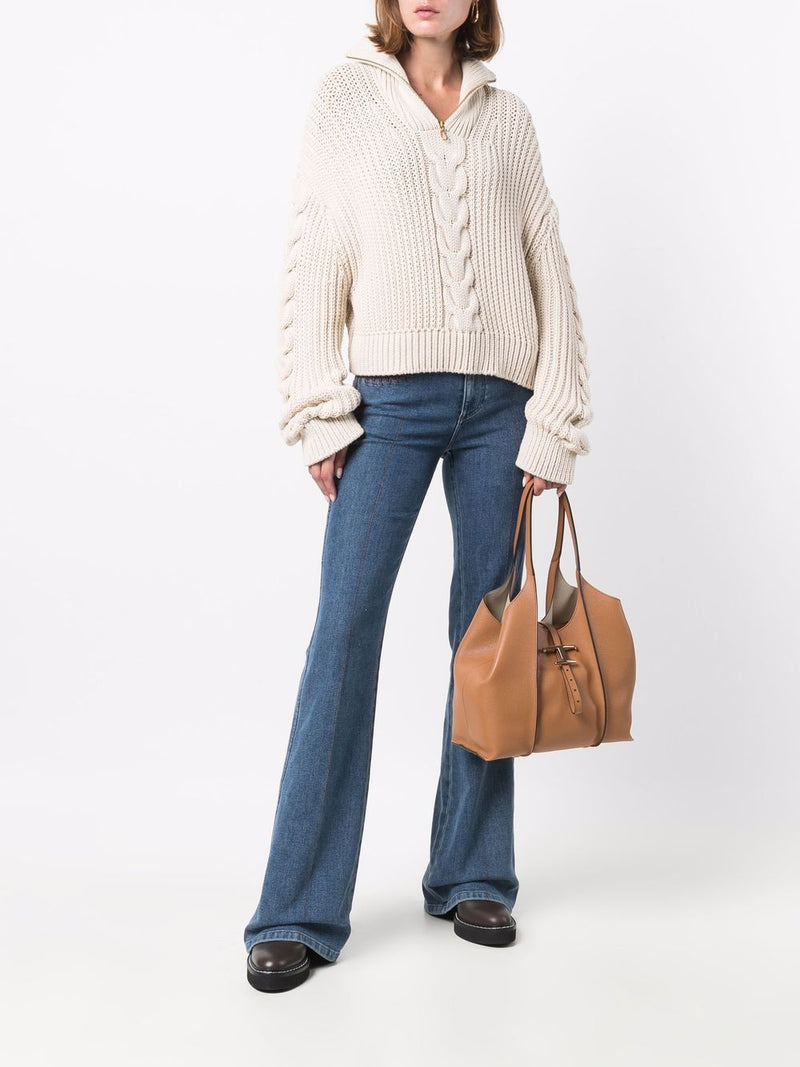 Tod'S T Timeless Shopping Bag In Leather Small | Urbalenti™ NYC