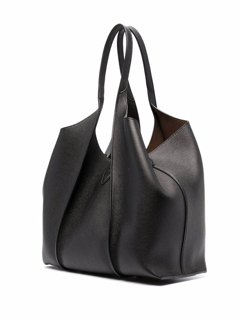 Tod'S T Timeless Shopping Bag In Leather Medium - Black Leather | Urbale... | Urbalenti™ NYC