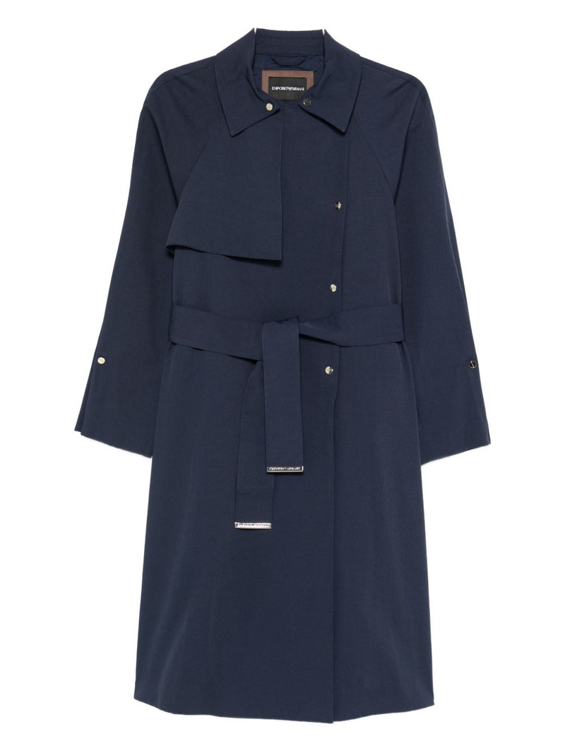 Emporio Armani Cotton blend trench coat Variant 2 | Urbalenti™ NYC