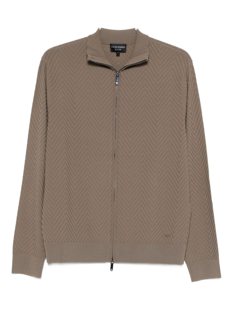 Emporio Armani Chevron cardigan | Urbalenti™ NYC
