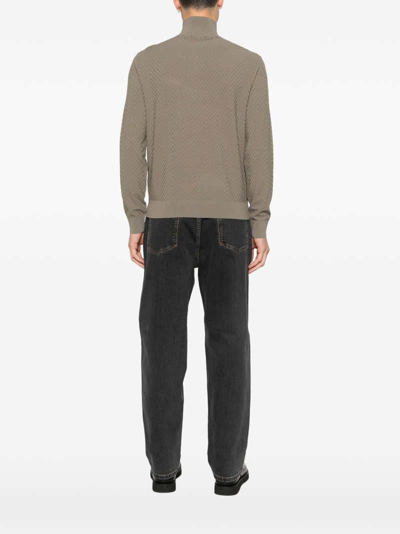 Emporio Armani Chevron cardigan | Urbalenti™ NYC