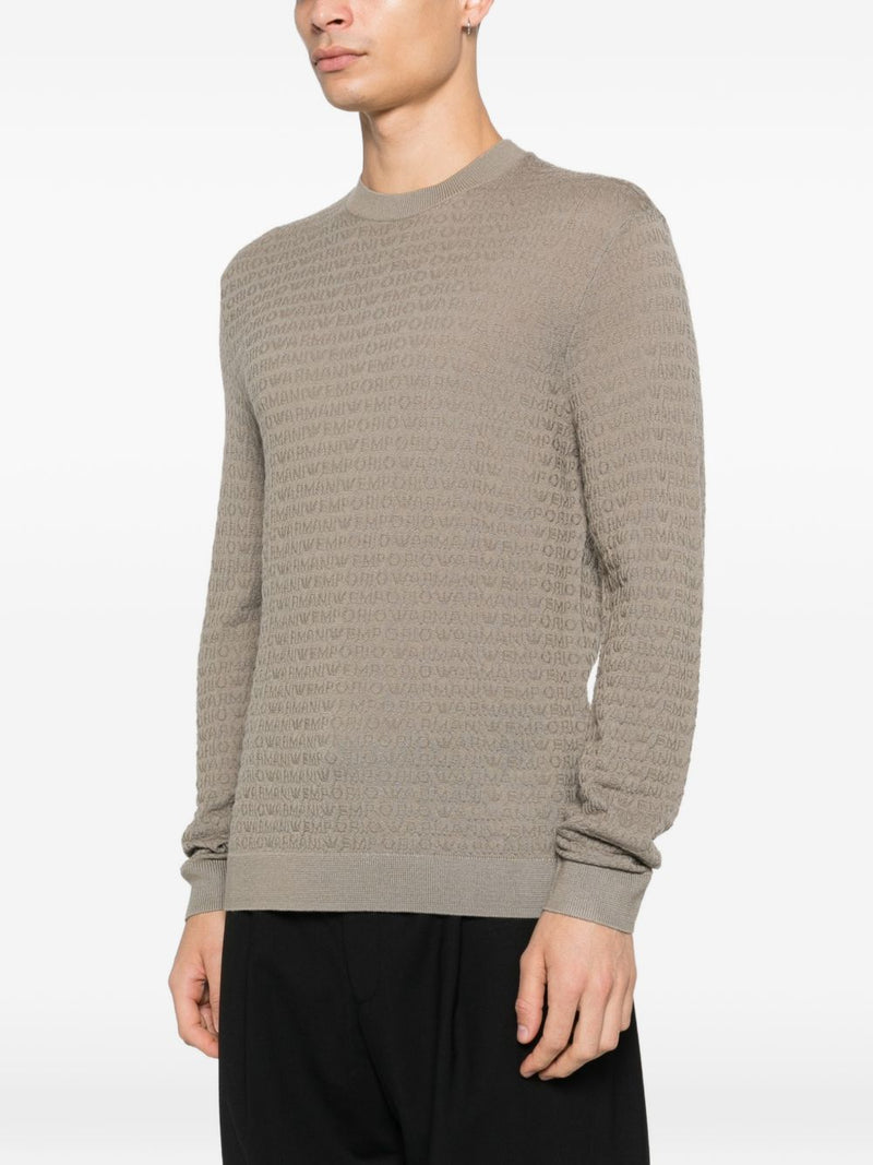 Emporio Armani Wool crewneck sweater | Urbalenti™ NYC