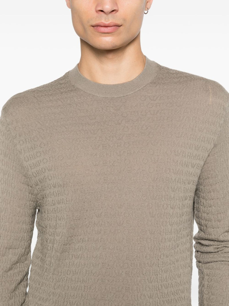 Emporio Armani Wool crewneck sweater | Urbalenti™ NYC