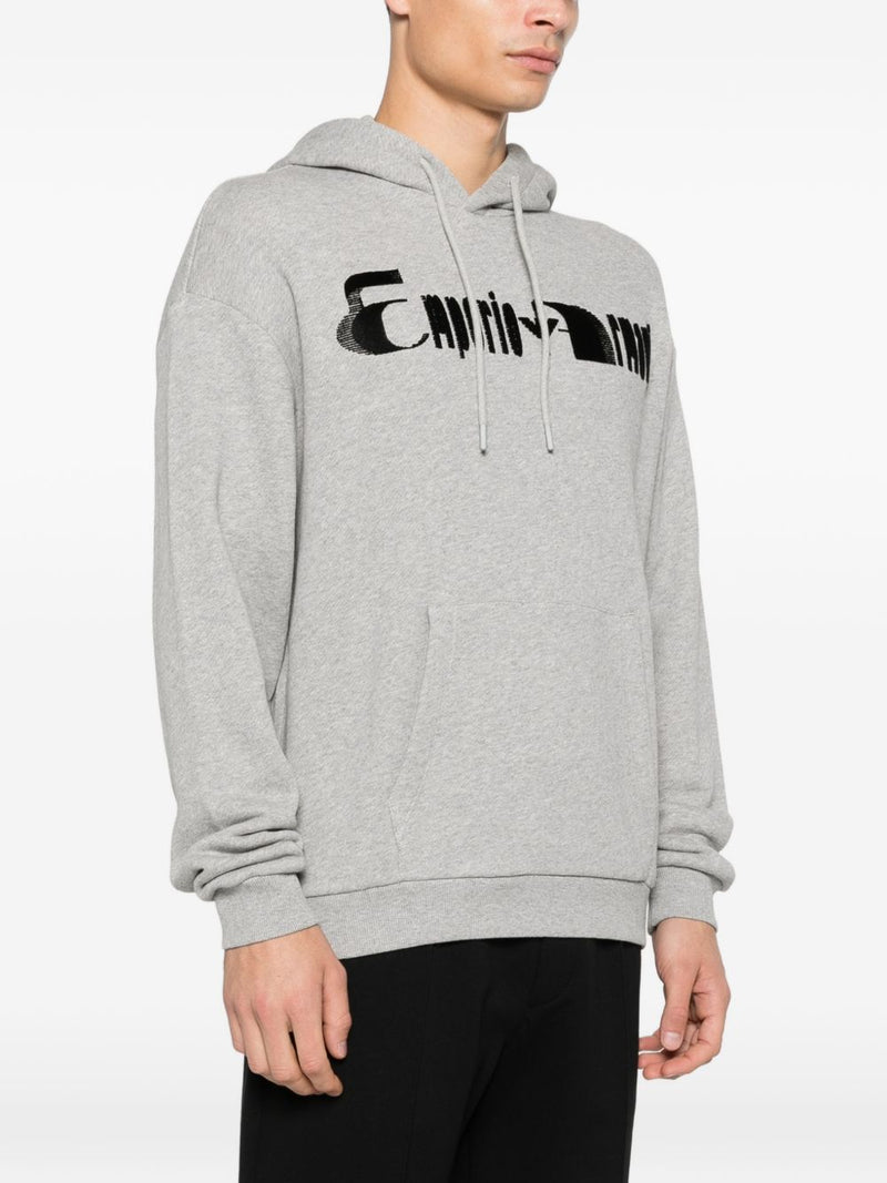 Emporio Armani Logo cotton hoodie | Urbalenti™ NYC