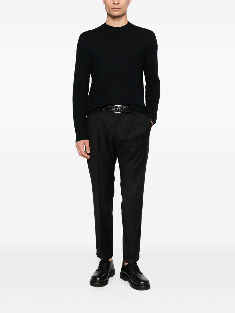 Emporio Armani Wool crewneck sweater | Urbalenti™ NYC