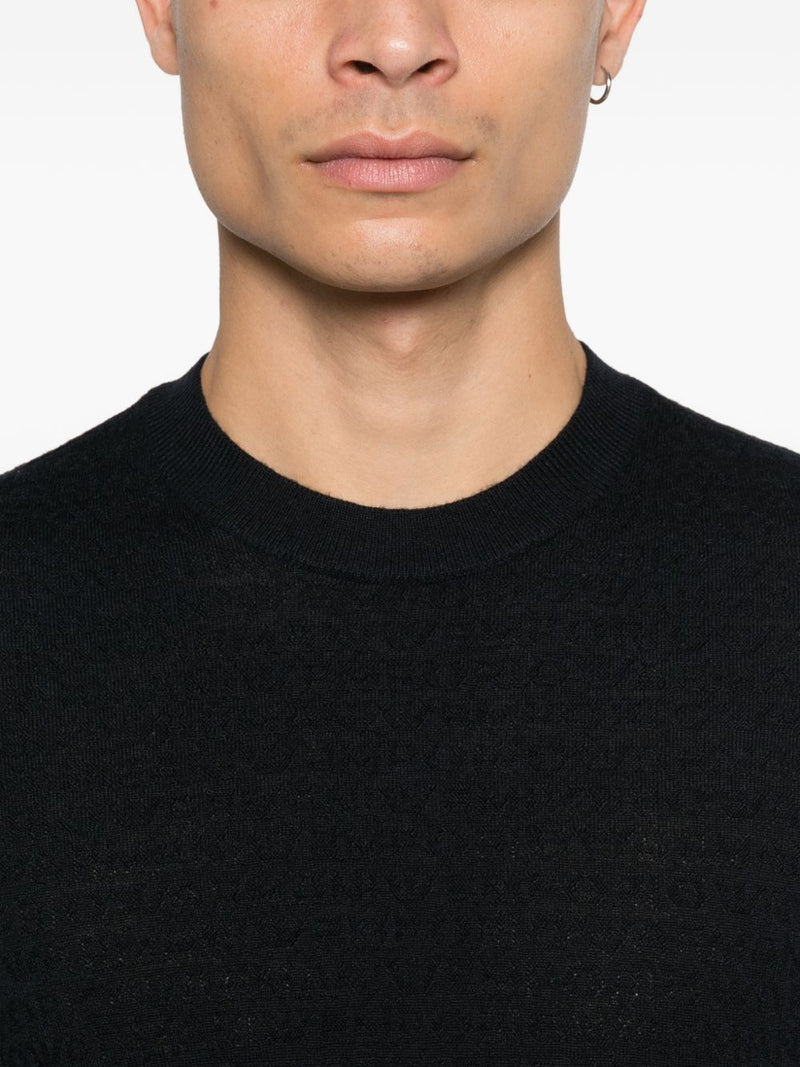 Emporio Armani Wool crewneck sweater | Urbalenti™ NYC