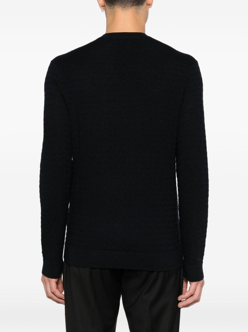 Emporio Armani Wool crewneck sweater | Urbalenti™ NYC