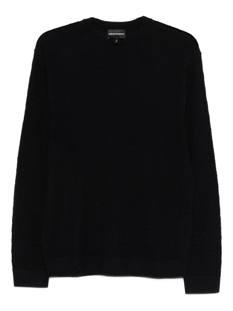 Emporio Armani Wool crewneck sweater | Urbalenti™ NYC