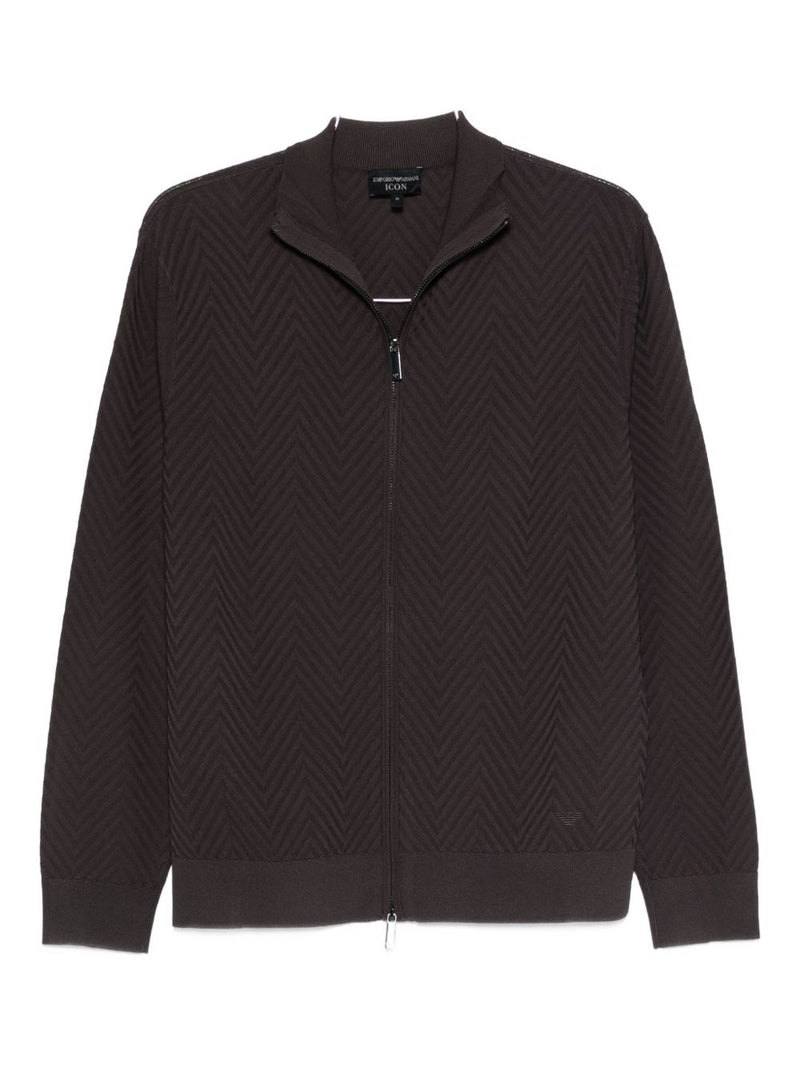Emporio Armani Chevron cardigan | Urbalenti™ NYC