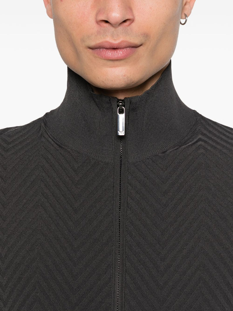 Emporio Armani Chevron cardigan | Urbalenti™ NYC
