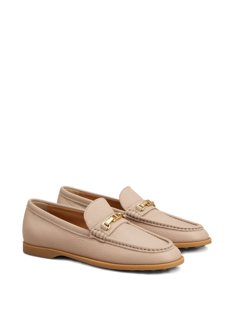 Tod'S Leather Loafers - Gold Round Toe | Urbalenti™ NYC