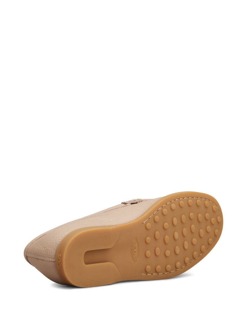 Tod'S Leather Loafers - Gold Round Toe | Urbalenti™ NYC