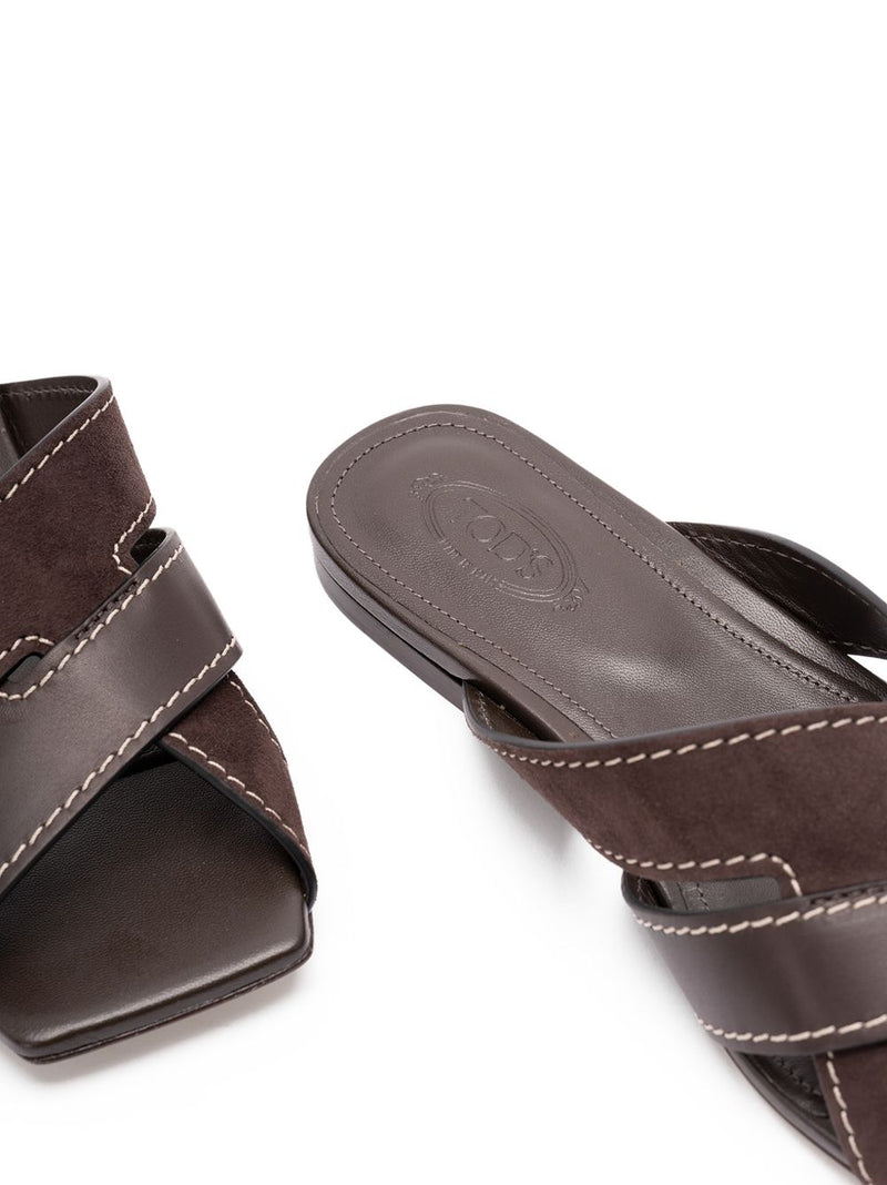 Tod'S Sandals in Smooth Leather and Suede | Urbalenti™ NYC