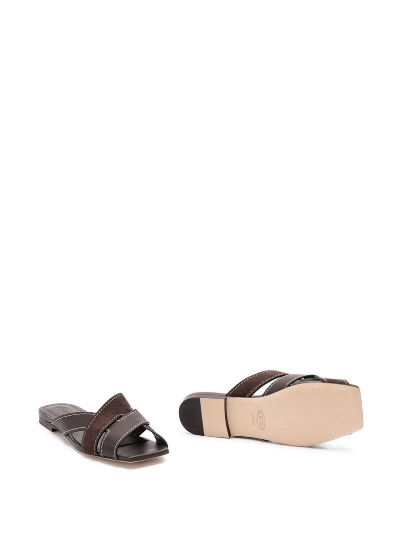 Tod'S Sandals in Smooth Leather and Suede | Urbalenti™ NYC